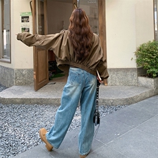休闲工装咖色短外套女春秋2025季新款小个子减龄超火流行爆款上衣，女装短外套，2C081