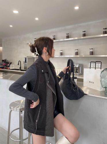 夏季皮毛一体马甲，女装马夹，爱特儿AITER