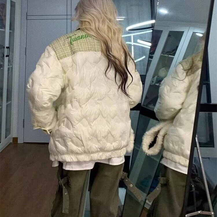 有货美式慵懒小香风棉服外套女冬季宽松百搭加厚棉衣L2122-P105,男装棉衣,星座1008