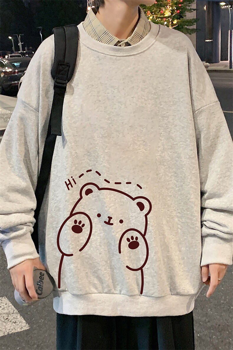 S6236-P28秋季圆领卫衣男大码韩版宽松长袖外套,男装卫衣,电商A040