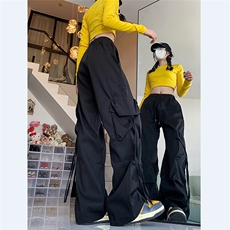 工装裤男韩版潮流高街帅气大口袋个性2024秋季ins长裤K4390-P35，男装休闲裤，星座412-3