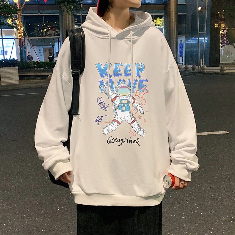 WY2175-P35加绒款-P40纯棉连帽卫衣男大码运动帽衫宽松薄外套男,男装卫衣,电商A040