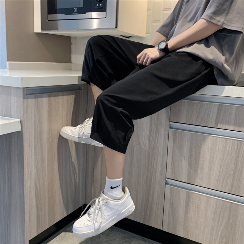 2023夏季新款休闲裤男潮牌裤子宽松薄款冰丝裤2077-特批20,男装休闲裤,星座718-1