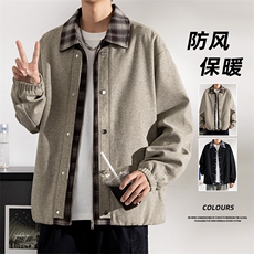 大码休闲翻领夹克外套8561-P75控159大码元，男装夹克，星座209