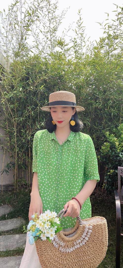 纯苎连衣裙小衫裤子裙子衬衣 时尚风 风淑女风休闲风，女装连衣裙，川哲