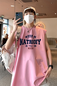 新款直播抖音得物品质纯棉250克重磅男无袖背心T恤T528P28控39图片