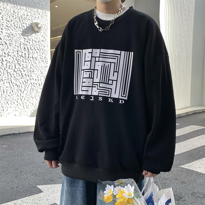 B266-T06-P5523年春季新款宽松休闲圆领情侣套头卫衣,男装卫衣,星座B257-1