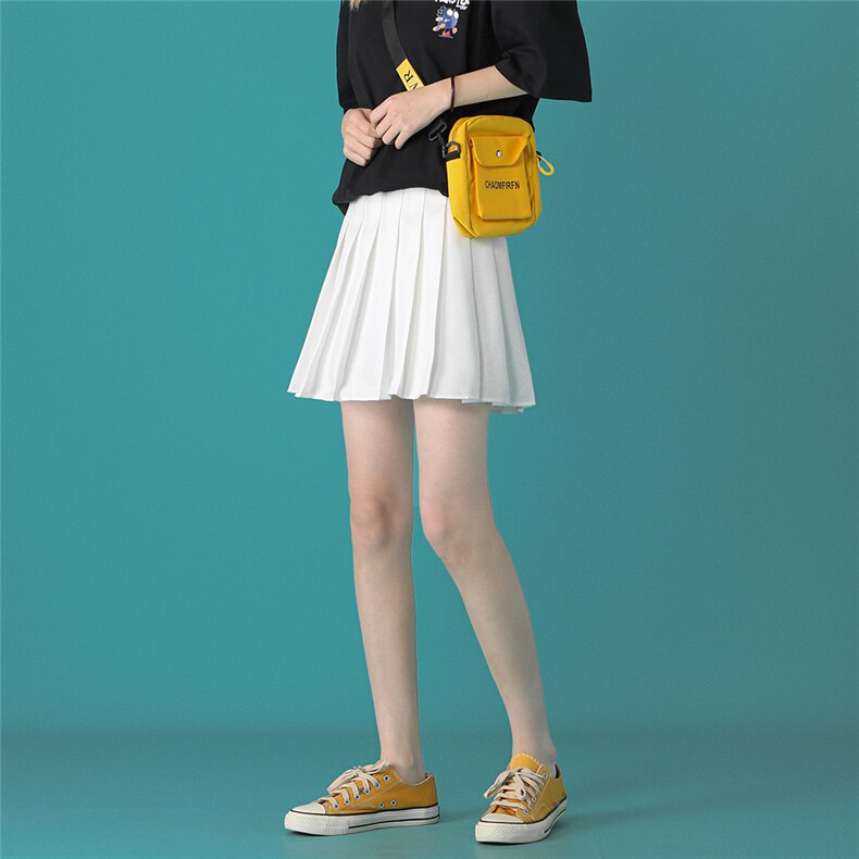 中性风2023春夏新款短裙百褶裙舒适百搭女D13P25控38,女装半身裙,电商A268