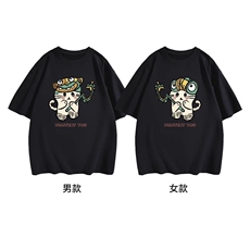H0559-P28哪吒2025超火情侣装夏季结界兽小众短袖T恤，女装T恤，星座617A-2