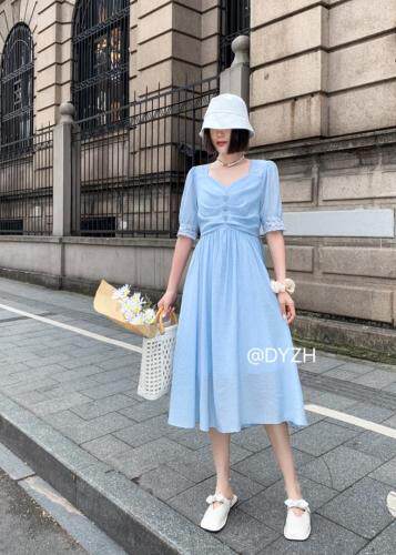 【现货】夏装新款小众甜美超仙提花面料连衣裙，女装连衣裙，东洋天堂之花