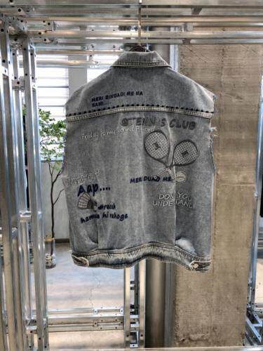 重工设计牛仔马甲外套，女装马夹，G55