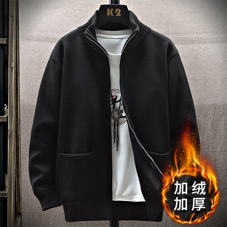 冬季男士毛衣针织衫外套男装开衫立领修身潮流,男装针织衫/毛衣,星座1706