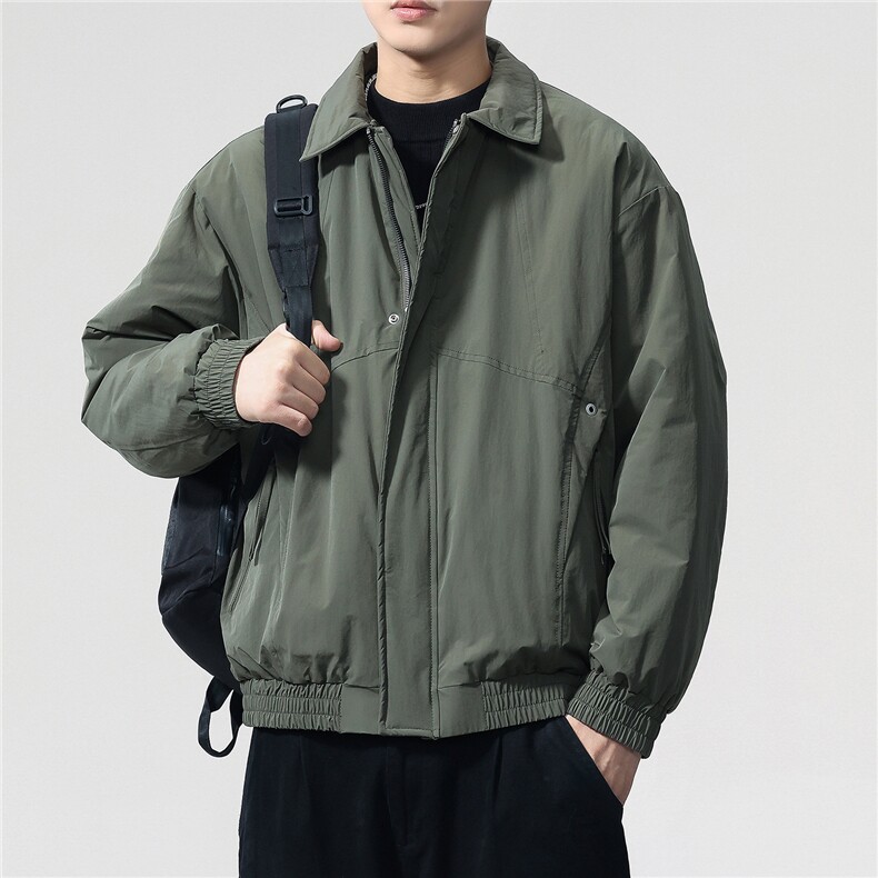 2025秋冬新款翻领工装夹克男户外登山服棉服图片