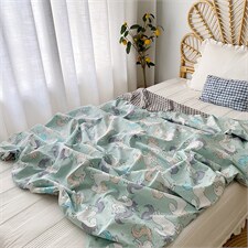 2024新款-40支贡缎3D豆豆绒被套毯四季款独角兽，床品套件被套，格格屋家纺（原汀滢家纺）