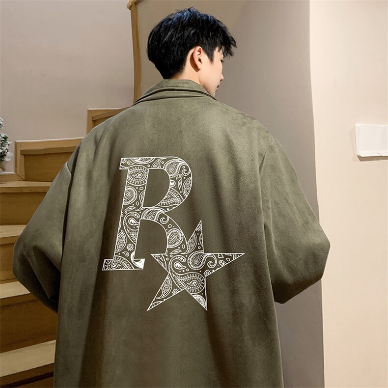 麂皮绒夹克男大码立领褂子外套JK85328-P68加绒款-P78,男装夹克,电商A040