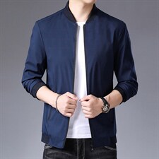 中青年男士棒球领夹克2023春季新款时尚休闲上衣爸爸装外套，男装夹克，电商B212（原钱塘6029）