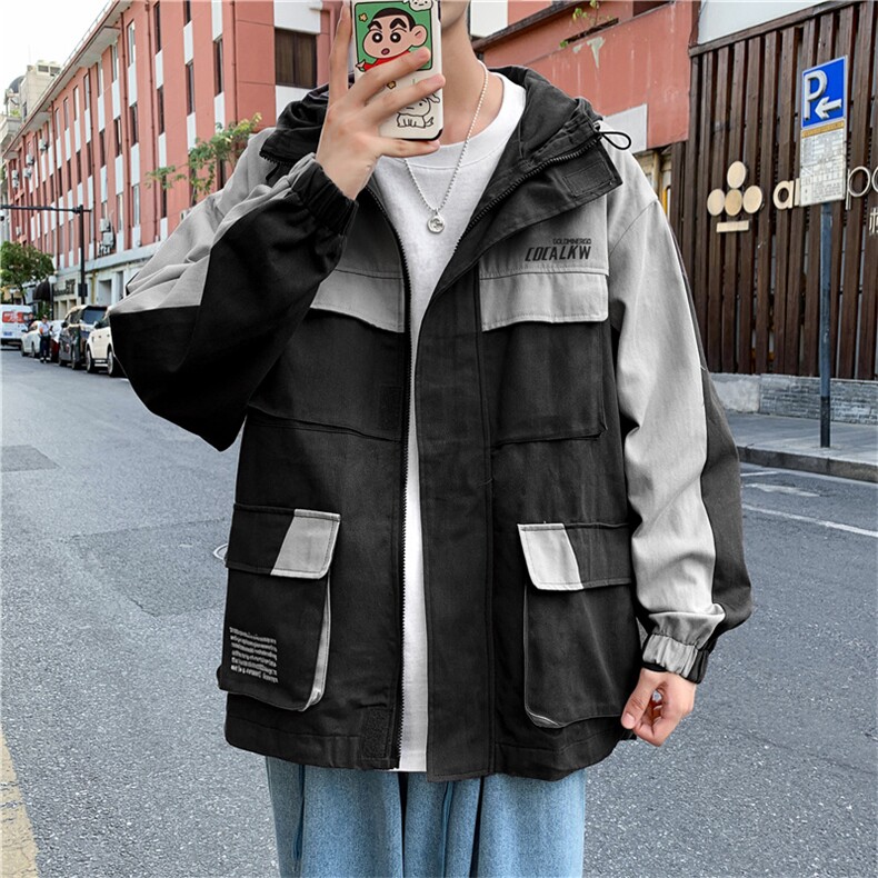 韩版帅气宽松工装夹克男士潮牌上衣外套JK810/P60，男装夹克，电商D202-1
