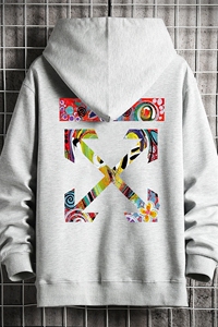 KS21169-P38 加绒款-P43 连帽开衫卫衣男运动外套大码班服 网格图片