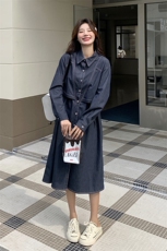 牛仔连衣裙长款风衣，女装连衣裙，浙宝069
