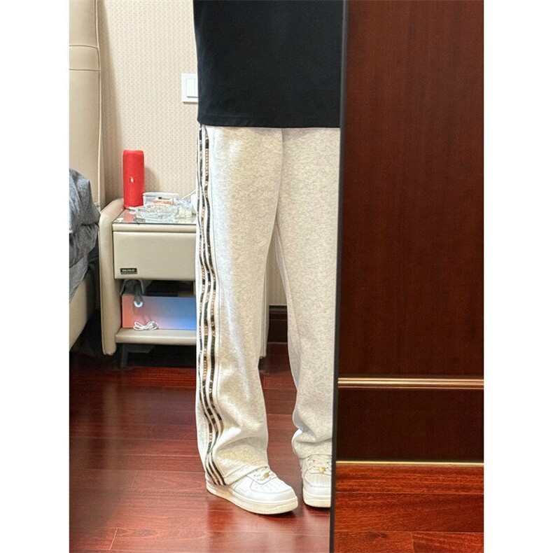 迷彩条纹裤子男春秋美式百搭卫裤直筒休闲运动长裤K176HH-特P38,男装休闲裤,星座1007（原301D）
