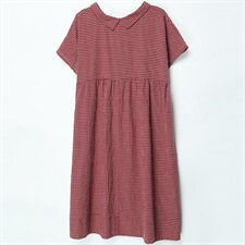 清仓捡漏专柜外贸剪标女文艺复古格子棉麻连衣裙宽松亚麻衬衫裙子，女装连衣裙，江忆布依