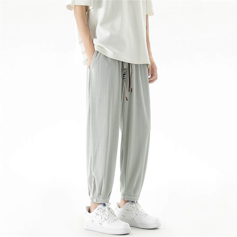 2026日系冰丝面料休闲潮流裤男大码M-5XL九分裤SK77043特P25控58，男装休闲裤，星座227-7