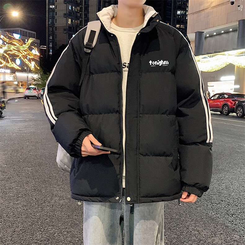 量大优可提供视频冬棉衣立领条纹HD019-1-MF5282-P75,男装棉衣,电商019-1