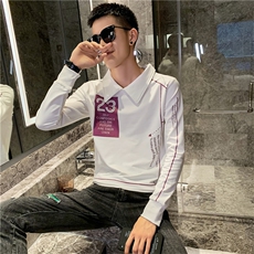 WY6035-P58控78秋季新款社会小伙套头衬衫领卫衣男网红上衣，男装卫衣，星座102A（原电商D309-1）