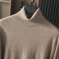 高品质男士羊绒高领毛衣简约百搭保暖舒适尽显绅士风范，男装羊绒套衫，台绒羊绒