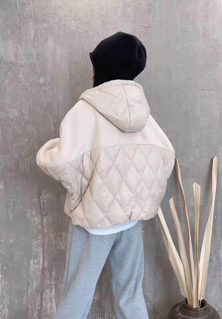 90绒呢料拼接羽绒，其它，添衣