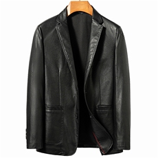休闲秋冬个性西服领皮衣夹克潮流机车服中青年男士YN2105-P155，男装皮衣，电商B212（原钱塘6029）
