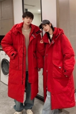 羽绒服新款男冬季港风宽松长款白鸭绒情侣外套YR905-P180(控价238，男装羽绒服，星座214-3