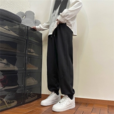 k1067-p35-限价49.9现货港风中性大码卫裤束脚，男装休闲裤，星座116