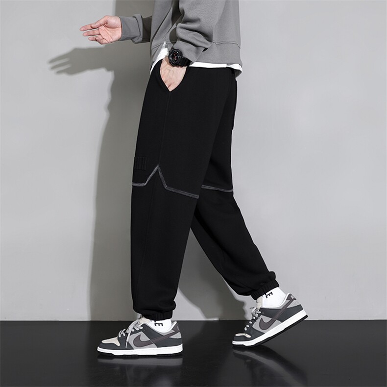 主推M-8XL 棉 秋季新款大码束脚潮流休闲卫裤 109-K306-P50图片