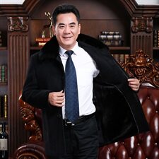 8019/老年人呢大衣爷爷中长款大衣父亲冬季外套，男装毛呢大衣，星座1216（原钱塘722）