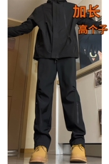 春季加长版高个子冲锋裤男户外登山裤115CM直筒美式188工装KZ019，男装休闲裤，电商B312
