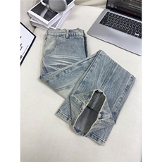 B221美式ins高街暗黑重工艺修身微喇牛仔裤LK26660-特P46控78，男装牛仔裤，电商B221