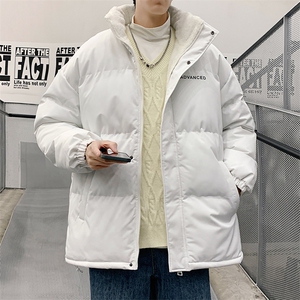 新款男百搭设计感纯色潮流情侣港风棉衣M066B-P75控148图片