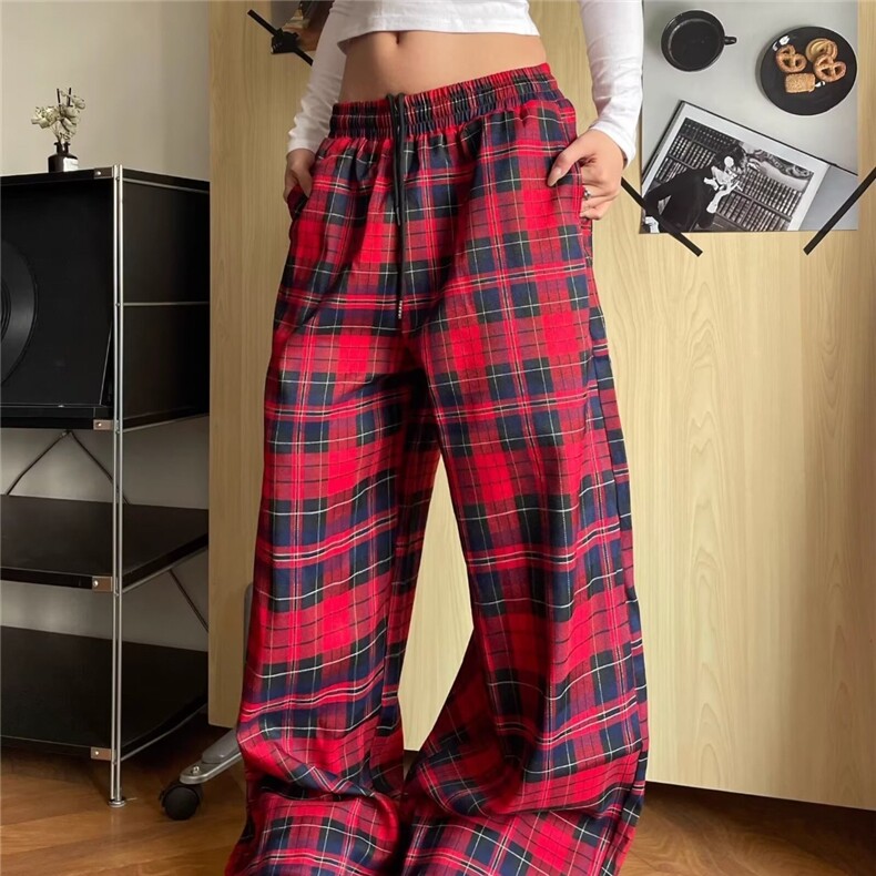 【高质量特批45】男女春秋格子休闲显瘦裤子610A-W5040，男装休闲裤，星座610A