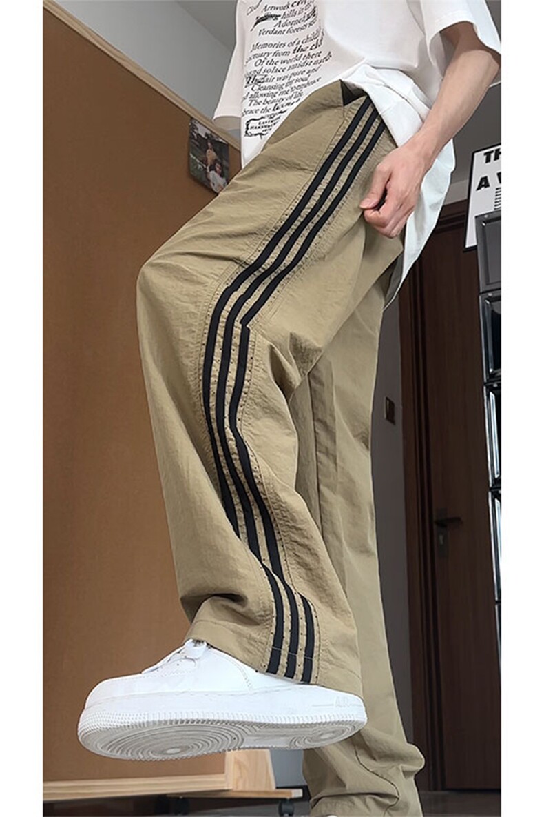 大量现货美式复古薄款条纹伞兵裤男夏季速干休闲裤DY5036-特P35,男装休闲裤,电商A178