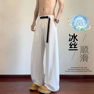 2026夏季新款冰丝垂感凉爽拼接弯刀裤男K5611B-特P35建议零售价88图片