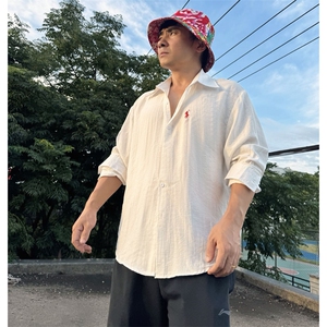 TS1慵懒风学院男女休闲长袖棉麻衬衫风透气凉爽高质量舒适潮图片