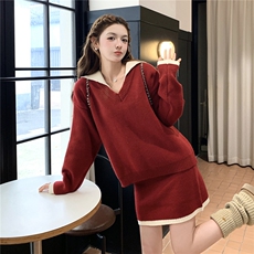 新款2026早春韩系针织套装6202-P160-K238，女装套装/套裙，2C057