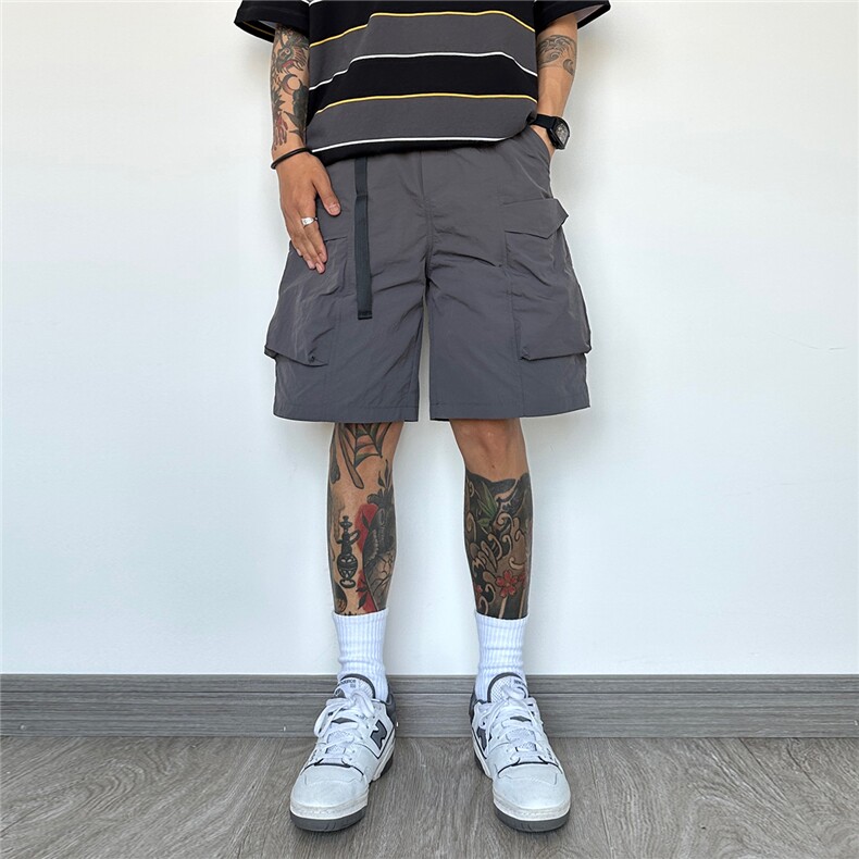 【三防】皱感工装多口袋织带速干运动休闲短五分裤XK008-P50控68,男装牛仔裤,星座216(原A116)
