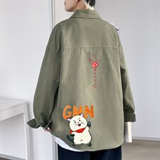 春季长袖衬衫男宽松港风衬衣男外套男CSCS275-P35图片