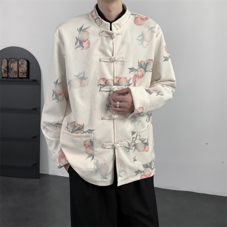 2026春装新款风夹克外套新中式蟠桃唐装复古汉服2511-P128，男装夹克，电商A057