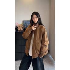 美式短款飞行夹克潮牌cleanfit痞帅高级感立领外套504-W36-特P68，男装夹克，星座504