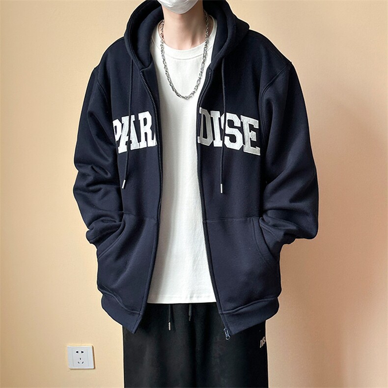 现货重磅宽松休闲绣花连帽卫衣外套男潮牌上衣A351-AW2499-P105,女装短外套,电商A351