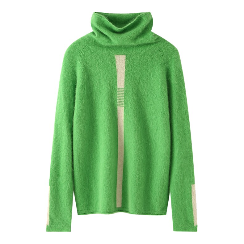 秋冬季新款舒适时尚百搭堆堆领貂绒衫,针织衫/毛衣,冬贝尔貂绒