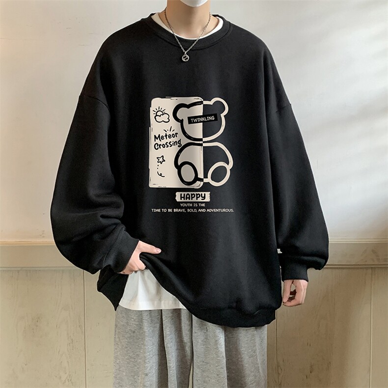 春季圆领卫衣男大码韩版宽松长袖外套S6352-P28,男装卫衣,电商A040